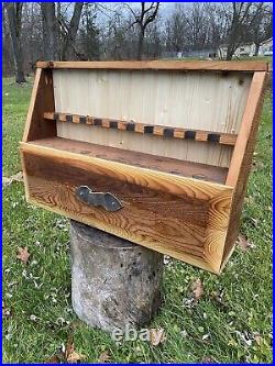 Handmade Tobacco Pipe Cabinet Holds 10 Pipes