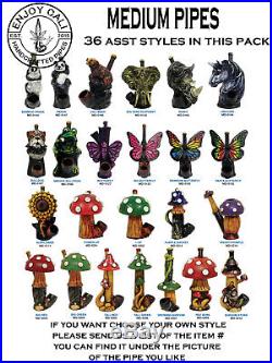 Handmade Tobacco Pipe Collectible Smoke functional New Medium Collection LOT36