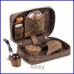 Handmade Tobacco Pipe Pouch with Stand Durable Pipe Case for Smokers