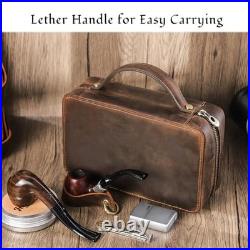 Handmade Tobacco Pipe Pouch with Stand Durable Pipe Case for Smokers