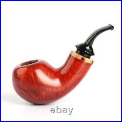 Handmade Wooden Pipes Tobacco Briar Pipe Small Tobacco Pipe Bent Stem Smoothed