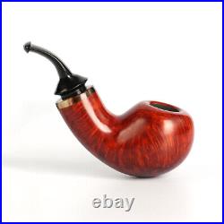 Handmade Wooden Pipes Tobacco Briar Pipe Small Tobacco Pipe Bent Stem Smoothed