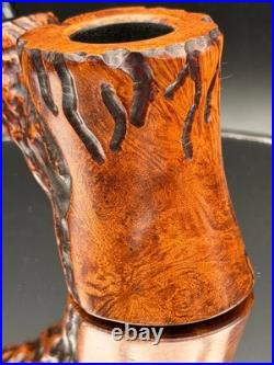Handmade briar tobacco pipe