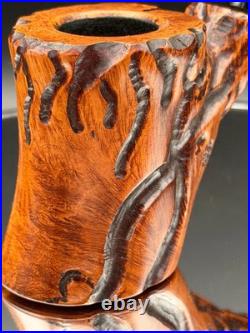 Handmade briar tobacco pipe