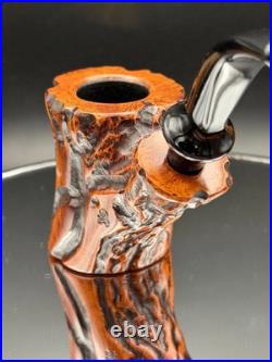 Handmade briar tobacco pipe