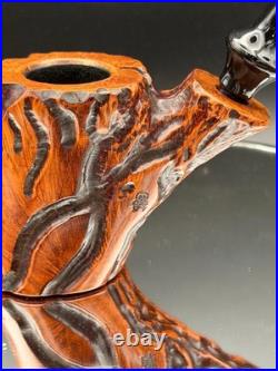 Handmade briar tobacco pipe