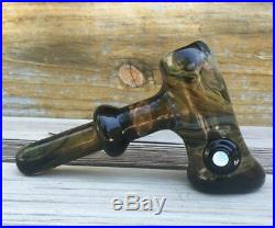 Heady Fume Foldover Glass Hammer Pipe Borosilicate Tobacco Pipe Encased Opal