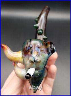 Heady Sherlock Pipe Smoking Wizard Handmade in USA Subconscious Design