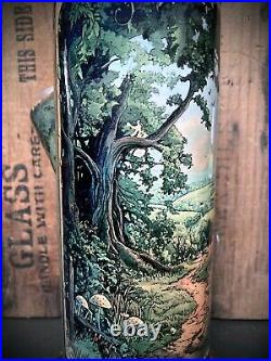 Heavy Duty Ceramic Bong Glass Water Pipe Smoking Bowl Woods Forest Trees Hills