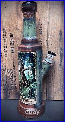 Heavy Duty Ceramic Bong Glass Water Pipe Smoking Bowl Woods Forest Trees Hills