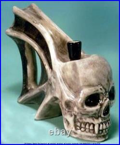 Hells Gate Demon Skull Water Hookah Bong Tobacco Pipe Ceramic Glass Rumph #1856