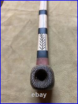HitManPipes 16 Peace Pipe Smoking Pipe Handmade Tobacco Pipe Herb Unsmoked