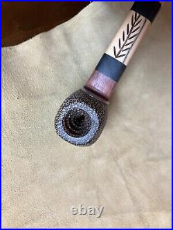 HitManPipes 16 Peace Pipe Smoking Pipe Handmade Tobacco Pipe Herb Unsmoked