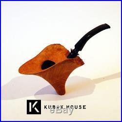 Hooded Lily // Unsmoked Sitting Modern Briar Tobacco Pipe handcrafted by Kubik
