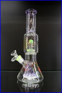 Hookah 12inch DD-005-Purple Water Pipe Heavy Glass Pipe Glass Smoking Pipe Glass