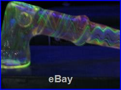 Illuminatti Glass UV REACTIVE hammer tobacco pipe blown glass Humboldt