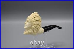 Indian Figure Smoking Pipe new-block Meerschaum Handmade W Case#1560
