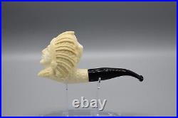 Indian Figure Smoking Pipe new-block Meerschaum Handmade W Case#1560