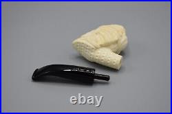 Indian Figure Smoking Pipe new-block Meerschaum Handmade W Case#1560