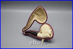 Indian Figure Smoking Pipe new-block Meerschaum Handmade W Case#1560
