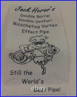 Jack Herer Double Barrel Ricocheting Vortex Smoking Wood Hand Pipe Original Pouc