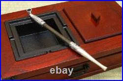 Japan Japanese EDO SAMURAI Kiseru Smoking Pipe Rising Dragon Silver (21cm)