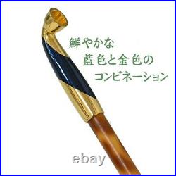 Japanese Samurai Kiseru Tobacco Smoking Pipe Genroku Gold TSUGE Made in Japan