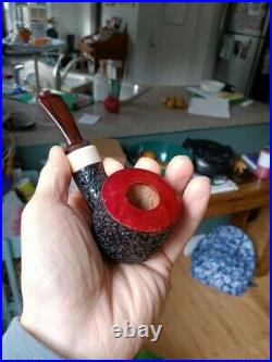 Jason Patrick Artisan Tobacco Pipe Rusticated Pot Chubby