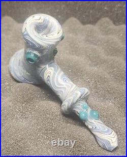 Joey Guido Guido Glass Fully Worked Wig-Wag Heavy Hammer Glass Tobacco Pipe