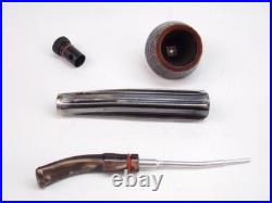 Kirsten CX (cavalier) Quarterbent Estate Pipe, Kirsten Bowl, New Lucite Bit