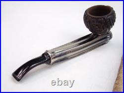 Kirsten Tx Quarterbent Estate Pipe, Kirsten Briar Bowl, New Vulcanite Bit