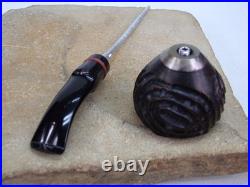 Kirsten Tx Quarterbent Estate Pipe, Kirsten Briar Bowl, New Vulcanite Bit