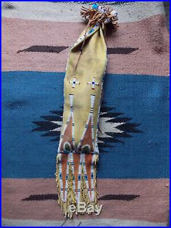 LAKOTA SIOUX BEADED TOBACCO (PIPE) BAG Beadwork/Quillwork, Reproduction