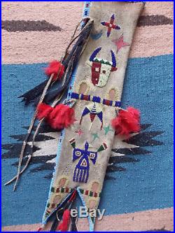 LAKOTA (SIOUX) BEADED TOBACCO (PIPE) BAG Reproduction (Beadwork/Quillwork)