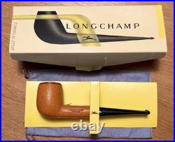 LONGCHAMP UNSMOKED LEATHER COVERED PANEL PIPE in Box Keeper Bag France