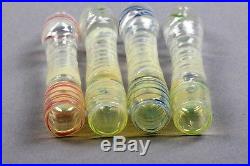 LOT of 100 X 4 Glass Chillum Tornado Different Color TOBACCO Smoking Pipe Glass
