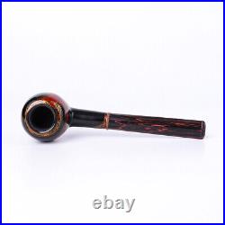 Lacquered Tobacco Pipe Handmade Colored Wooden Pipe Red Cumberland Straight Stem