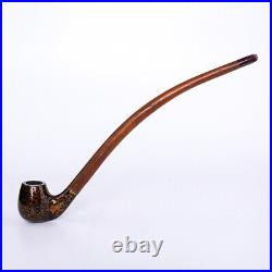 Lacquered Tobacco Pipe Wooden Long Stem Churchwarden Pipe Handmade Smoking Pipe