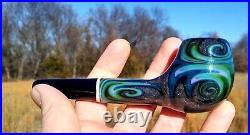 Lagoon Linework Classic Styled Glass Tobacco Apple Pipe