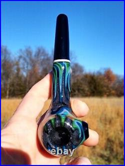 Lagoon Linework Classic Styled Glass Tobacco Apple Pipe