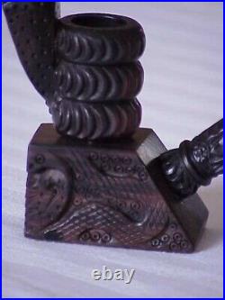 Large Cobra Hand Crafted Smoking Pipe Rear & Unique One of a Kind Free Shipping