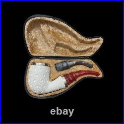 Large Meerschaum Pipe 925 silver handmade smoking tobacco pipe Unsmoked pipe Large Meerschaum Pipe 925 silver handmade smoking tobacco pipe Unsmoked pipe