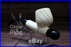 Lattice Cavalier Classic Shape Meerschaum Smoking Pipe Handmade Collectible Pipe