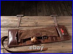 Leather Pipe Roll Handmade Tobacco Pouch & Smoking Pipe Storage Bag