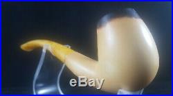 Lee Van Cleef Meerschaum Pipe with fitted Case, Smoking Pipe, Block Meerschaum