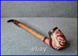 Long pipe Dragon Wood tobacco pipe Smoking pipe Churchwarden pipes 9 mm filter