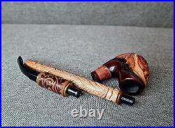Long pipe Dragon Wood tobacco pipe Smoking pipe Churchwarden pipes 9 mm filter