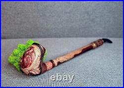 Long pipe Dragon Wood tobacco pipe Smoking pipe Churchwarden pipes 9 mm filter