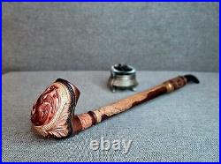 Long pipe Dragon Wood tobacco pipe Smoking pipe Churchwarden pipes 9 mm filter