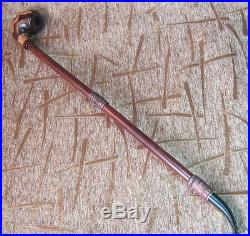 Long tobacco smoking pipe Hand Carved eagle long stem unsmoked pipes